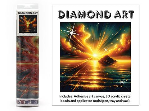 DIAMOND ART KIT 5D (30x30cm) – GOLDEN SUNSET