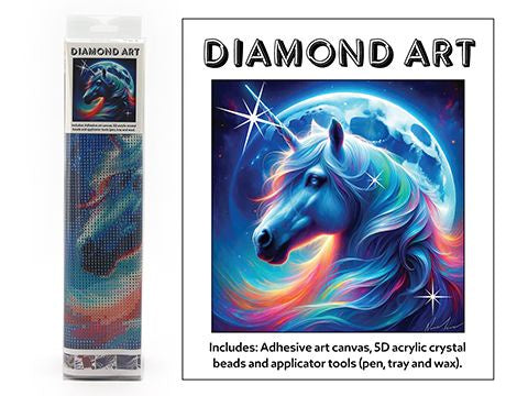 DIAMOND ART KIT 5D (30x30cm) – UNICORN MOON