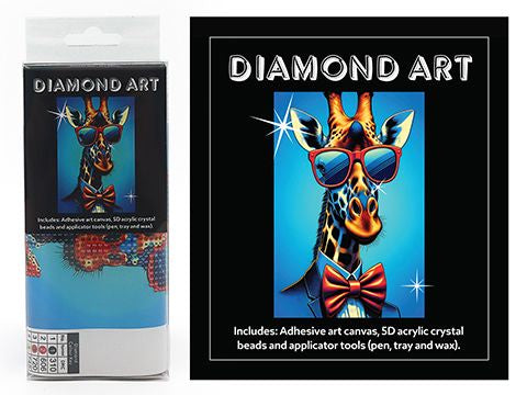 DIAMOND ART KIT 5D (15x20cm) – GIRAFFE W/GLASSES