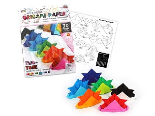 ORIGAMI PAPER 17.5x17.5cm TWO COLOUR (30 SHEETS) - Sensory Kingdom
