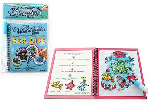 MAGIC WATER ART BOOK – SEA LIFE - Sensory Kingdom