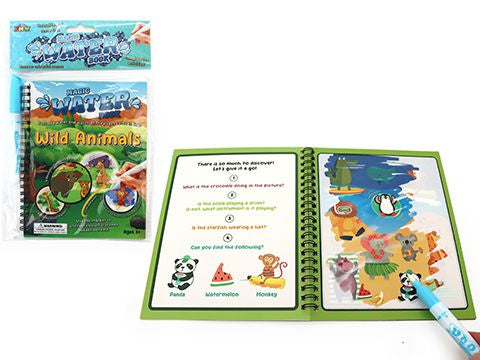MAGIC WATER ART BOOK – WILD ANIMALS - Sensory Kingdom