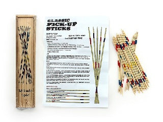 WOODEN PICK UP STICKS IN WOODEN BOX (31PCS) - Sensory Kingdom