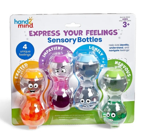 Express Your Feelings™ Sensory Bottles (Excited, Impatient, Lonely and Nervous) - Sensory Kingdom