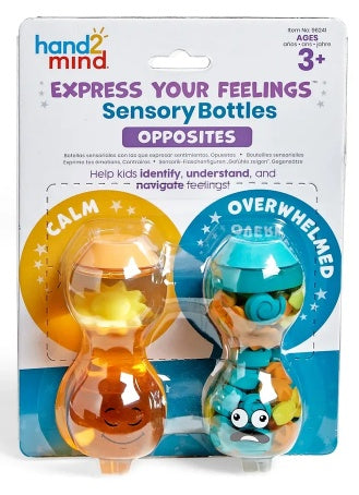 Express Your Feelings™ Sensory Bottles, Opposites: Overwhelmed and Calm - Sensory Kingdom