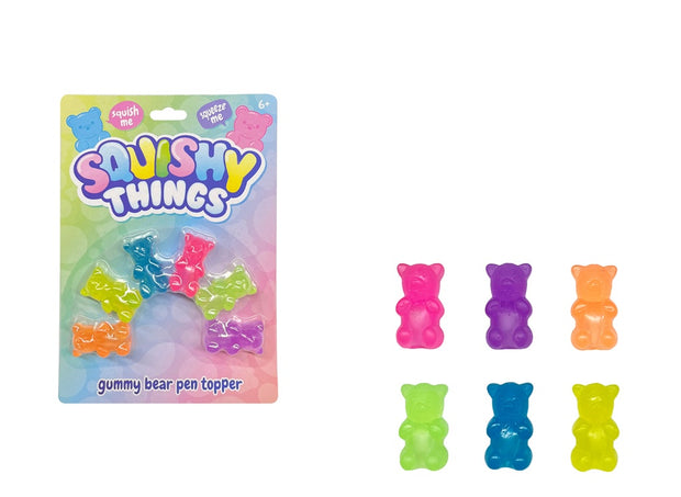 Squish Mochi Gummy Bear Topper 6pk