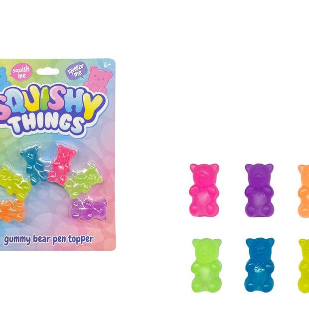 Squish Mochi Gummy Bear Topper 6pk