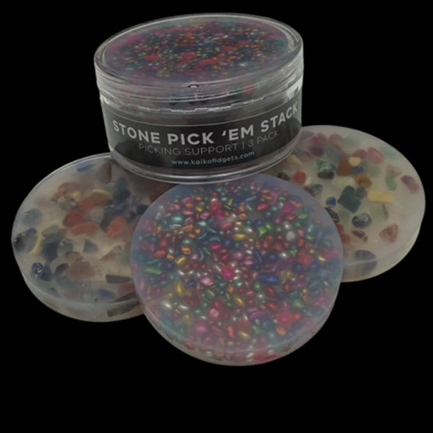 Stone Pick ‘Em Stack - pack of 3 refill natural stone discs