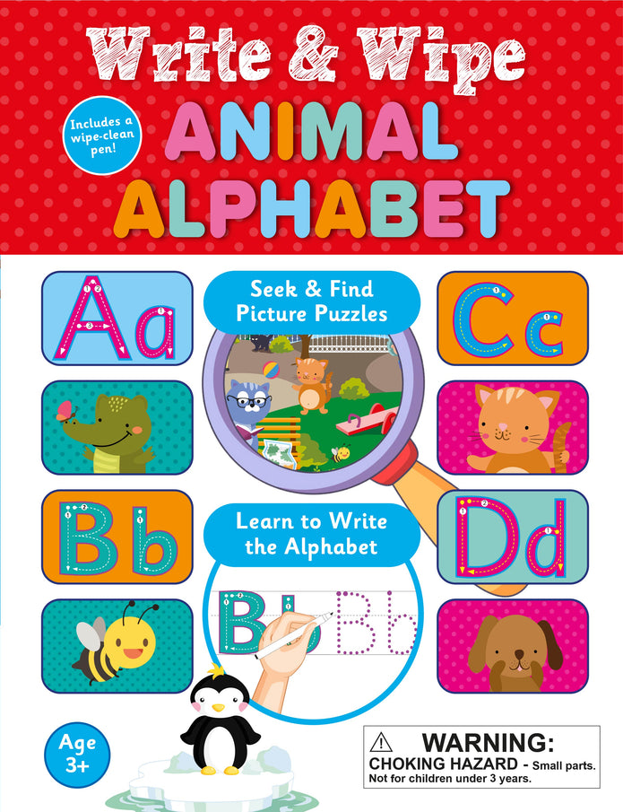 WRITE & WIPE ANIMAL ALPHABET SEEK & FIND - Sensory Kingdom