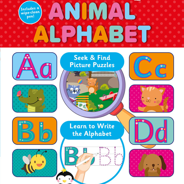 WRITE & WIPE ANIMAL ALPHABET SEEK & FIND - Sensory Kingdom