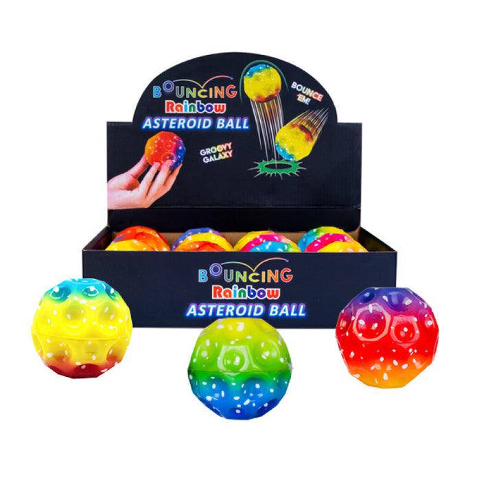 Bouncing Rainbow Asteroid Ball - Sensory Kingdom