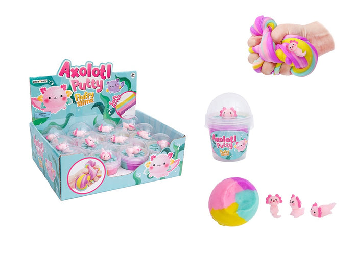 Axolotl Fluffy Slime Putty
