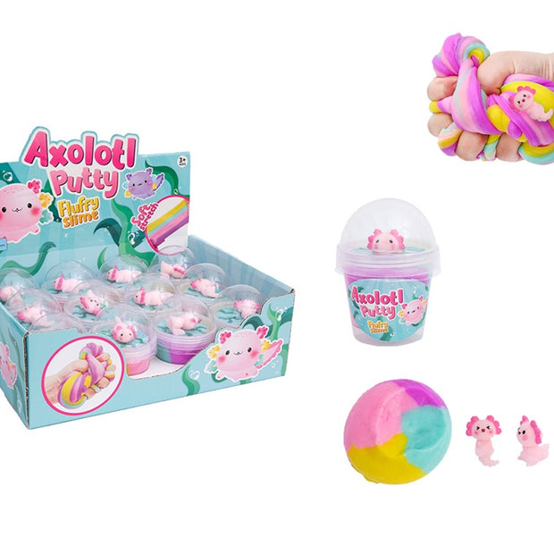 Axolotl Fluffy Slime Putty