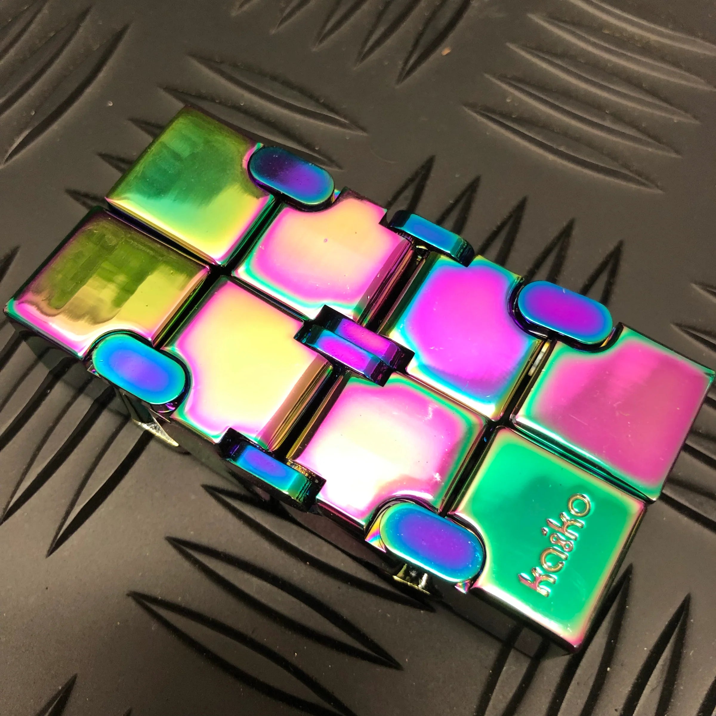 INFINITY Cube in Oil Slick 165grams By Kaiko Fidgets