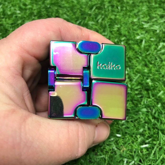 INFINITY Cube in Oil Slick 165grams By Kaiko Fidgets