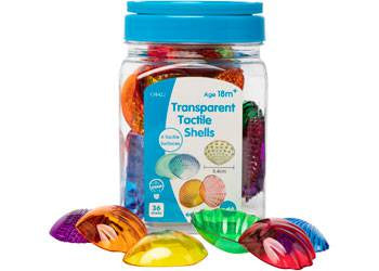 Transparent Tactile Shells - 36 Pieces