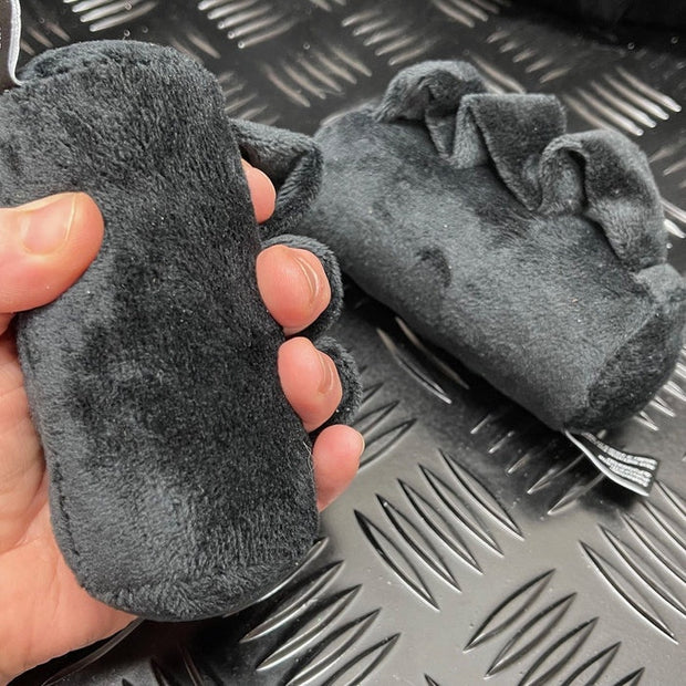 Plush Grip Squishy - Soft Black Fabric - Sensory Kingdom