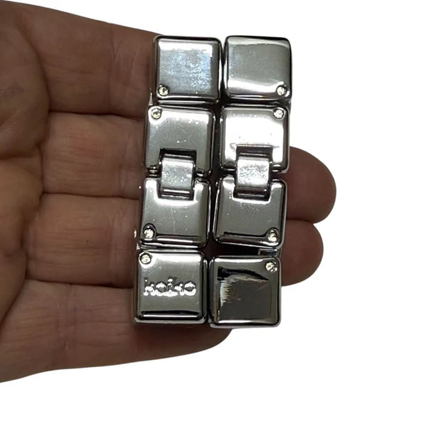 Gloss Silver MINI Infinity Cube - Sensory Kingdom